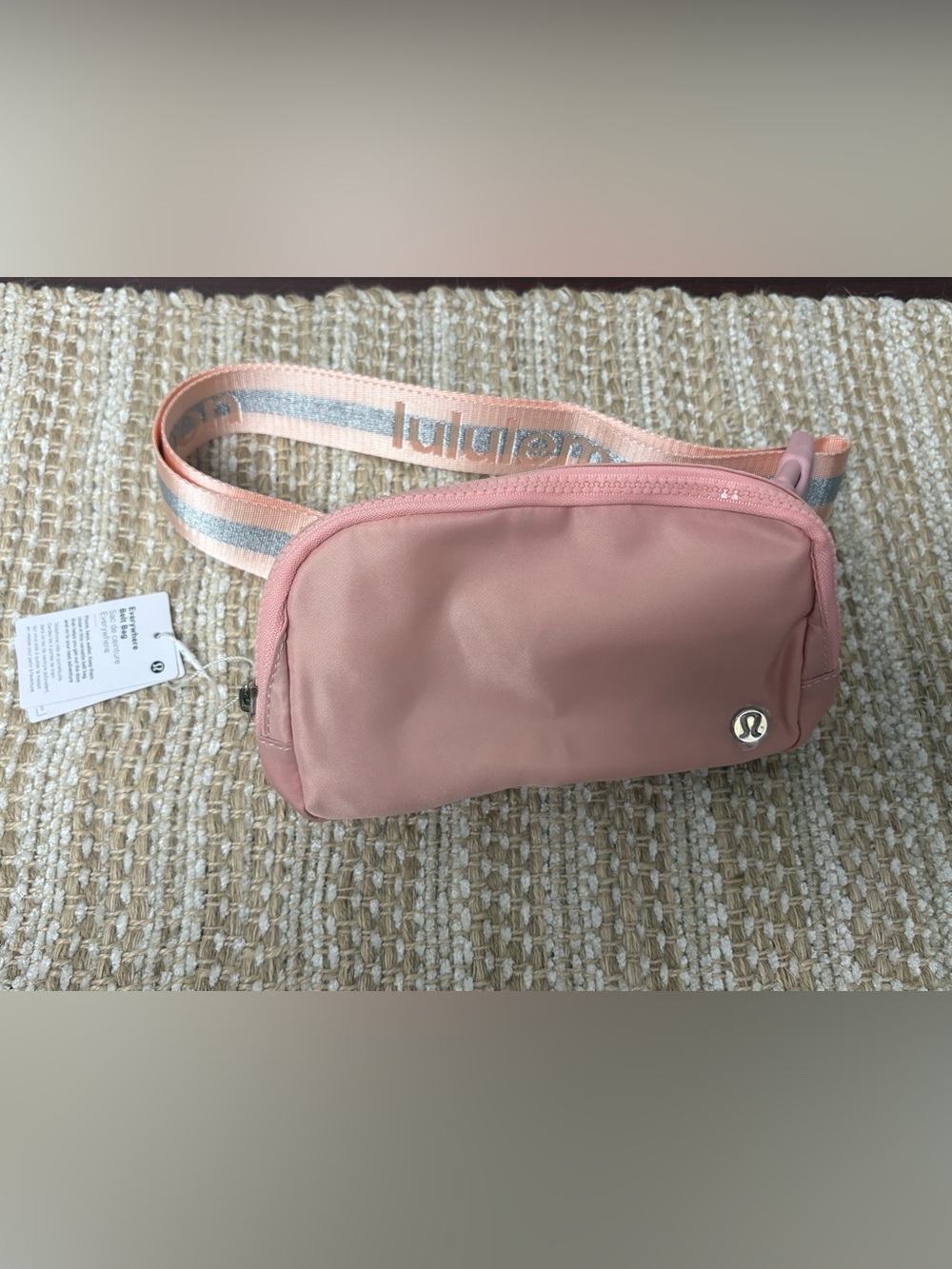 lululemon athletica blush pink crossbody belt bag (NEW)